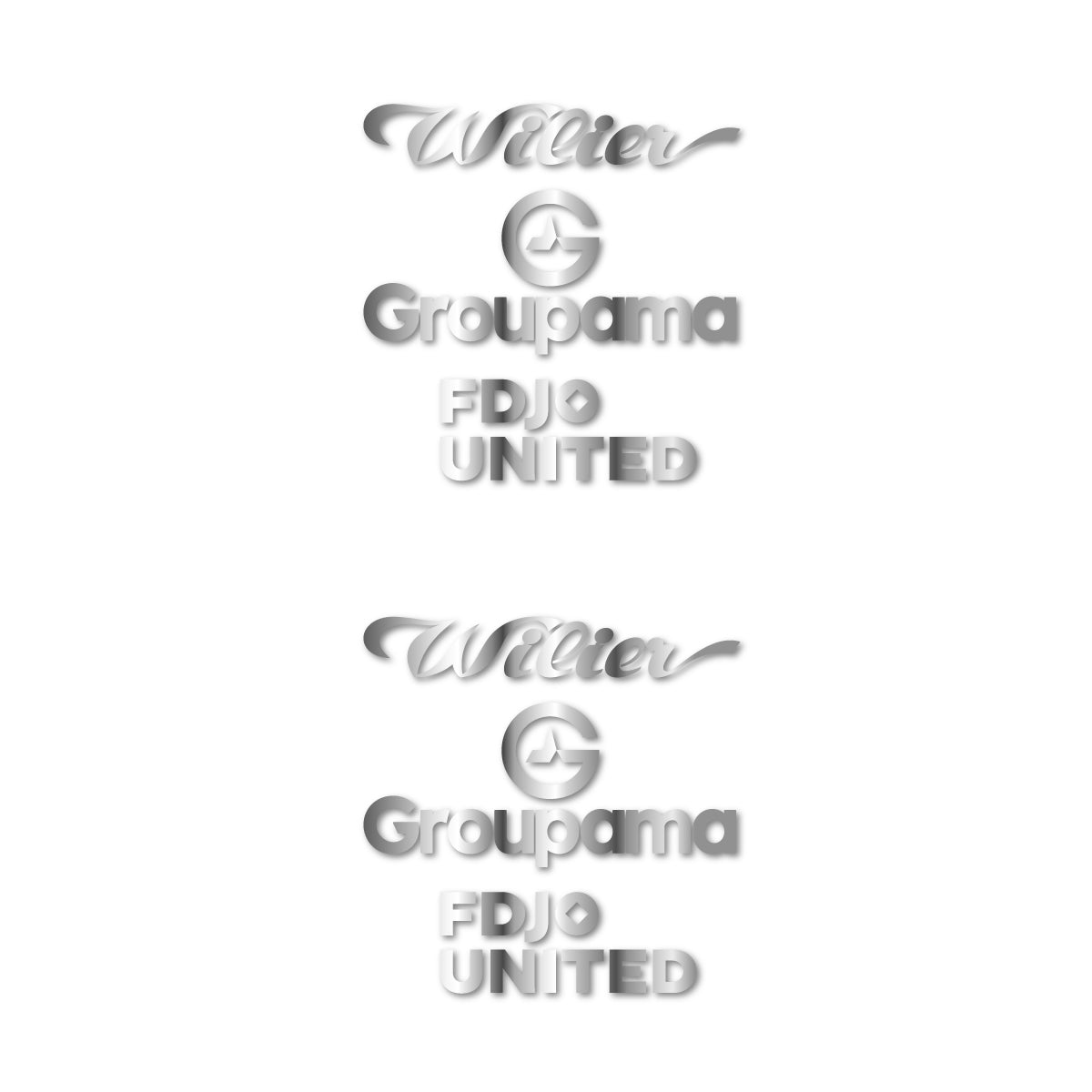 Stickers cadre vélo Wilier Groupama FDJO United Logo 2 autocollant vinyle