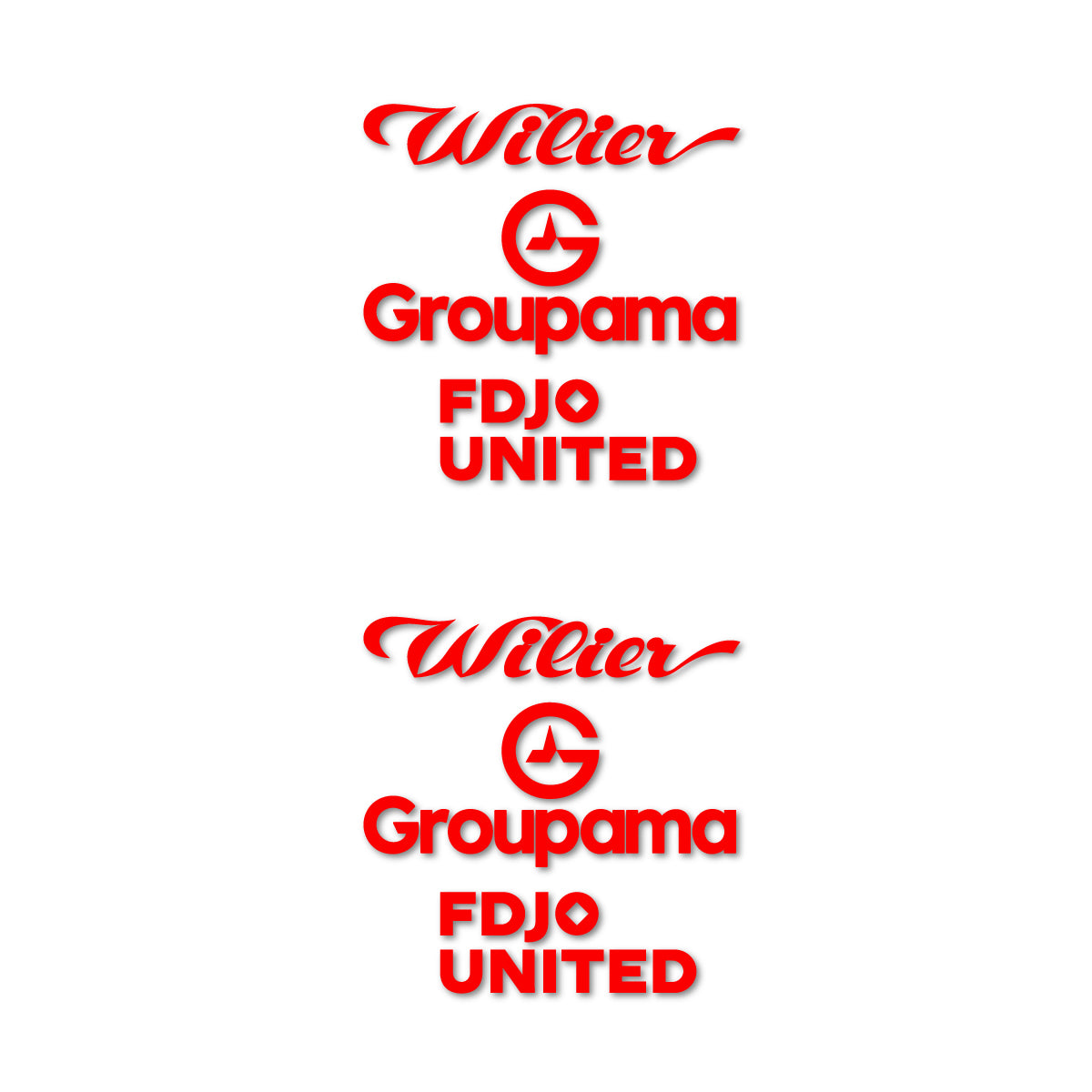 Stickers cadre vélo Wilier Groupama FDJO United Logo 2 autocollant vinyle