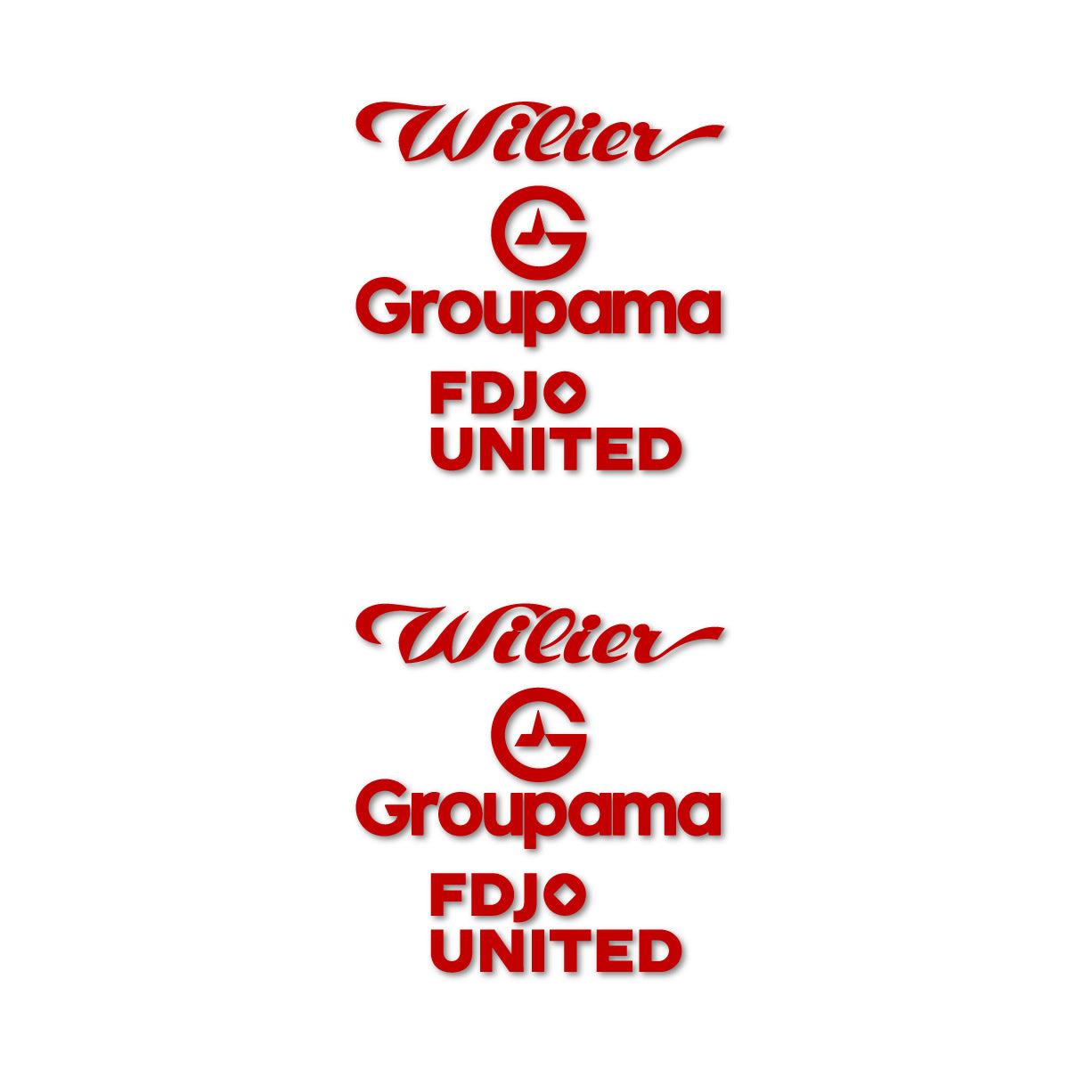 Stickers cadre vélo Wilier Groupama FDJO United Logo 2 autocollant vinyle