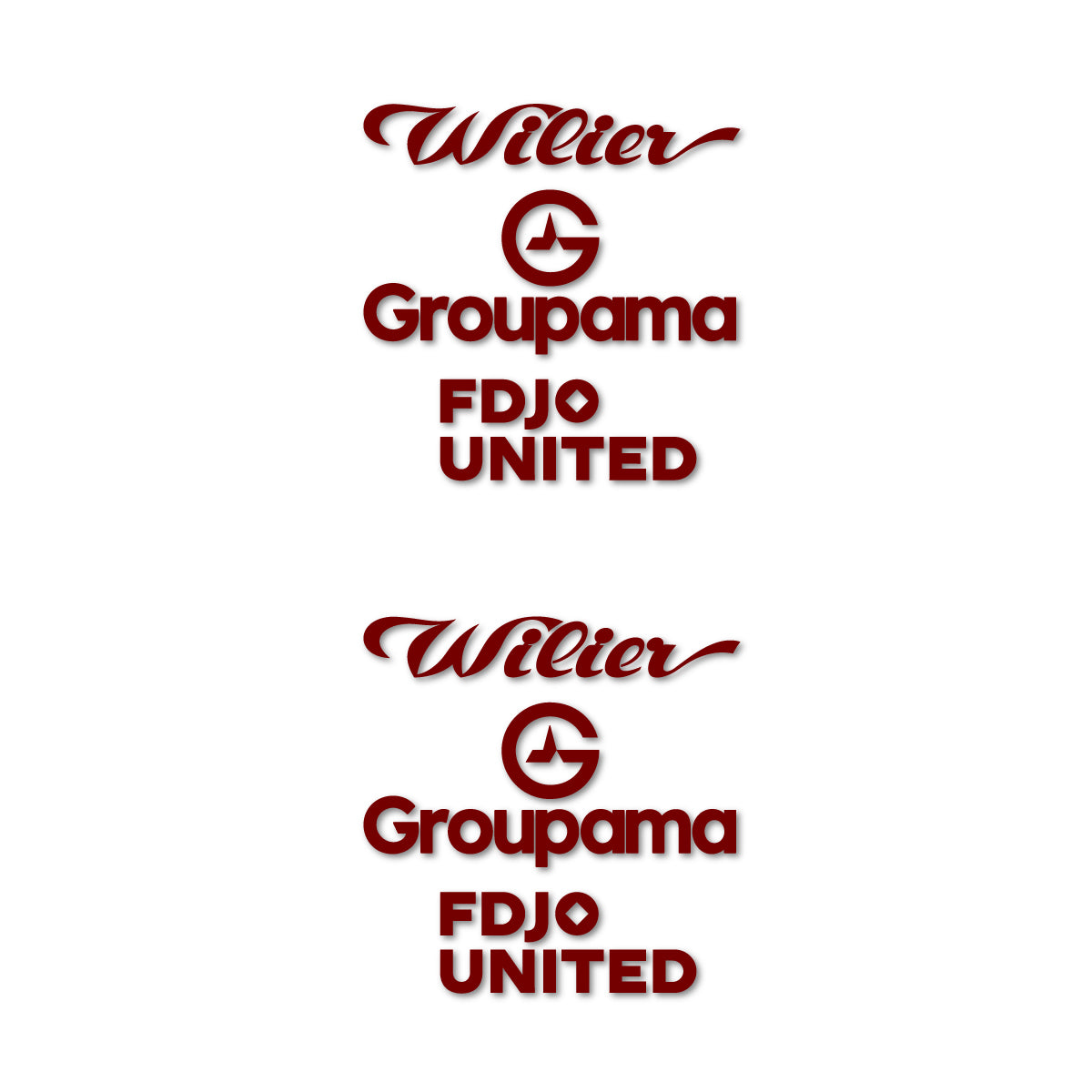 Stickers cadre vélo Wilier Groupama FDJO United Logo 2 autocollant vinyle