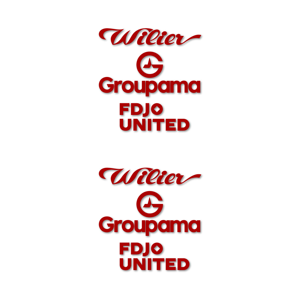 Stickers cadre vélo Wilier Groupama FDJO United Logo 2 autocollant vinyle