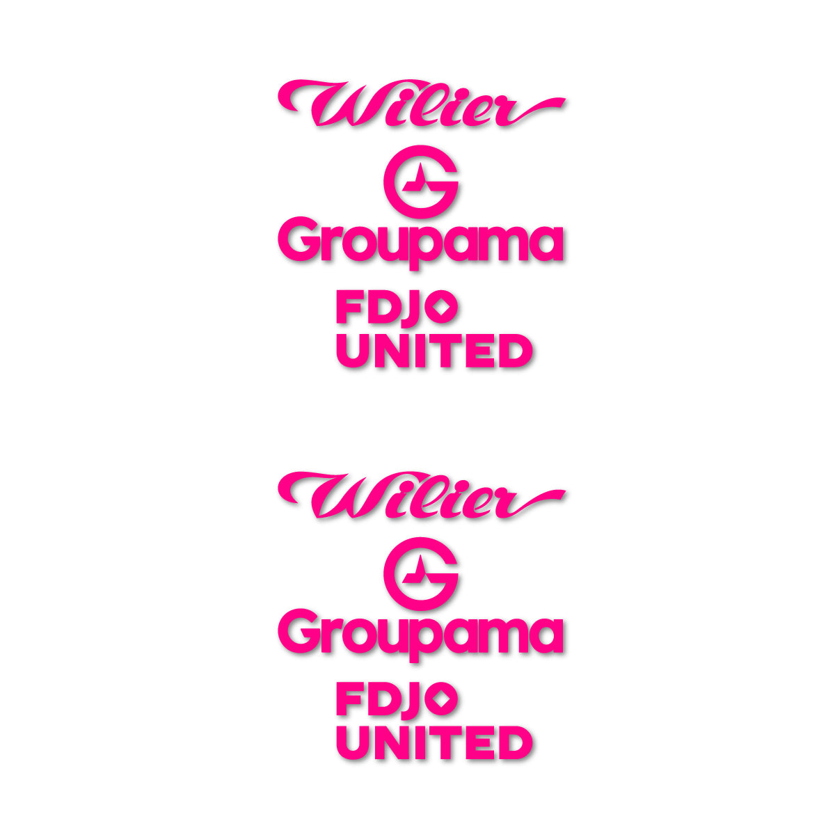 Stickers cadre vélo Wilier Groupama FDJO United Logo 2 autocollant vinyle