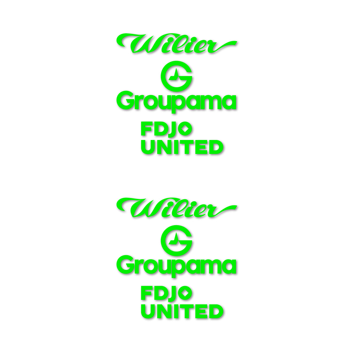 Stickers cadre vélo Wilier Groupama FDJO United Logo 2 autocollant vinyle