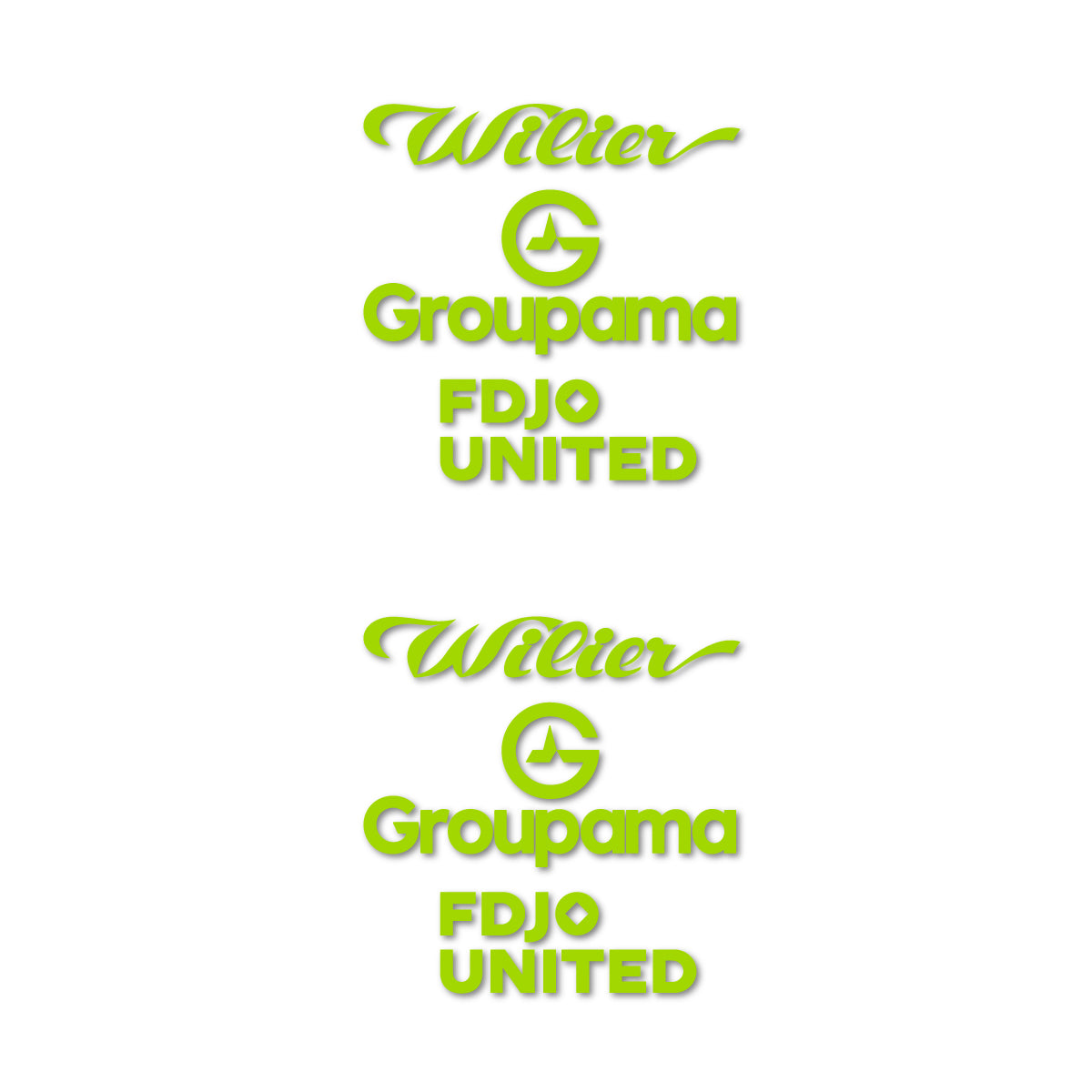 Stickers cadre vélo Wilier Groupama FDJO United Logo 2 autocollant vinyle