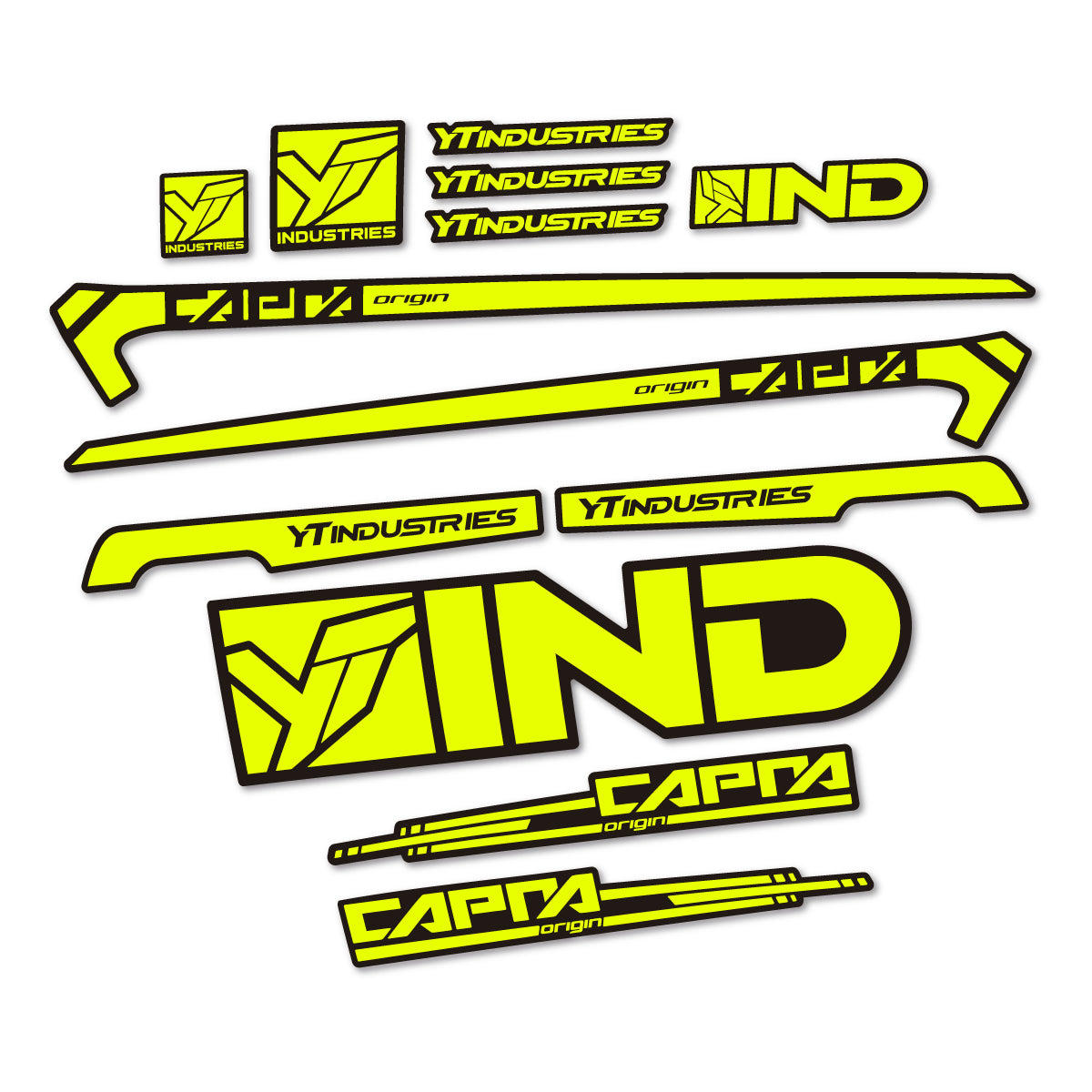 Stickers cadre vélo YT Capra AL 2015 autocollant vinyle