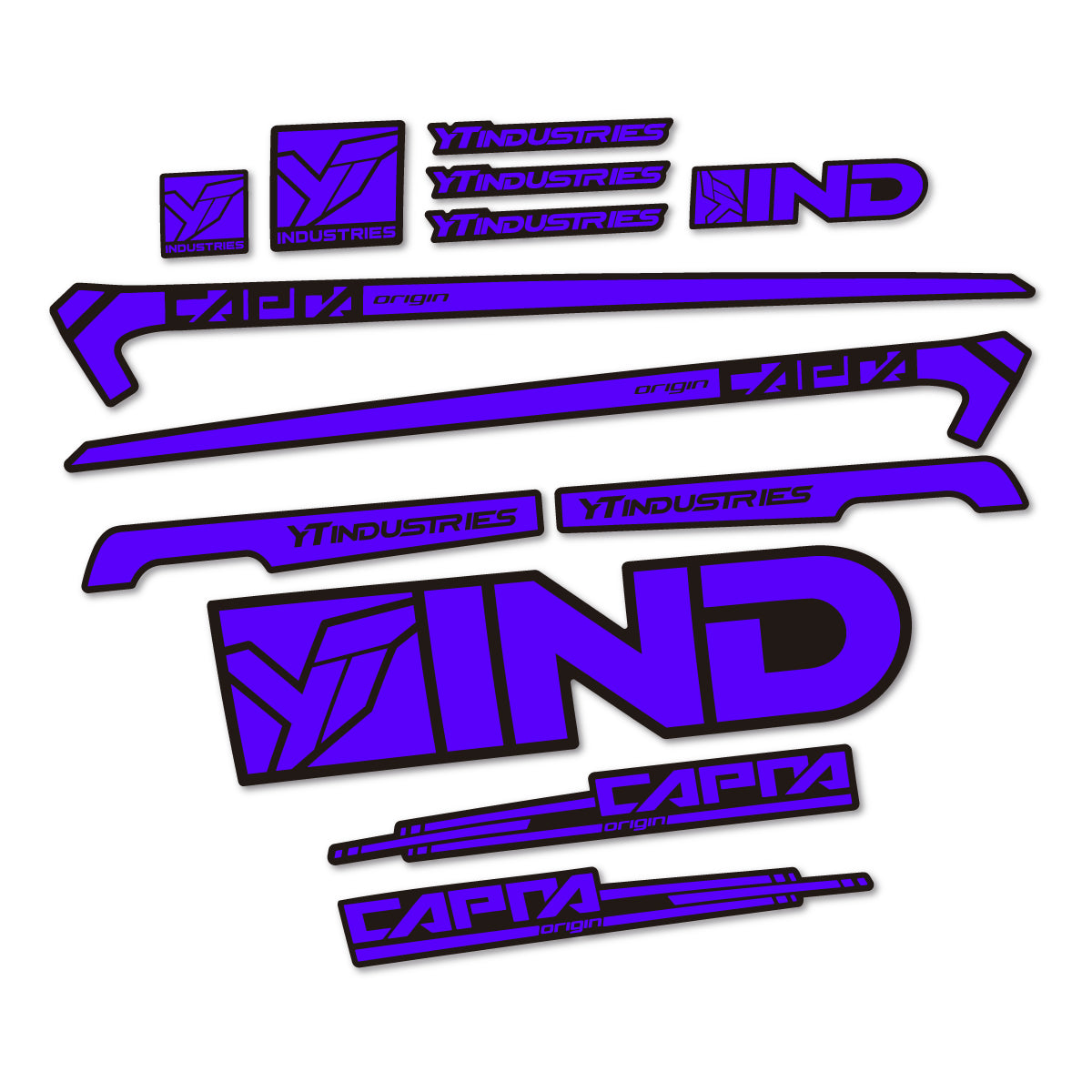 Stickers cadre vélo YT Capra AL 2015 autocollant vinyle