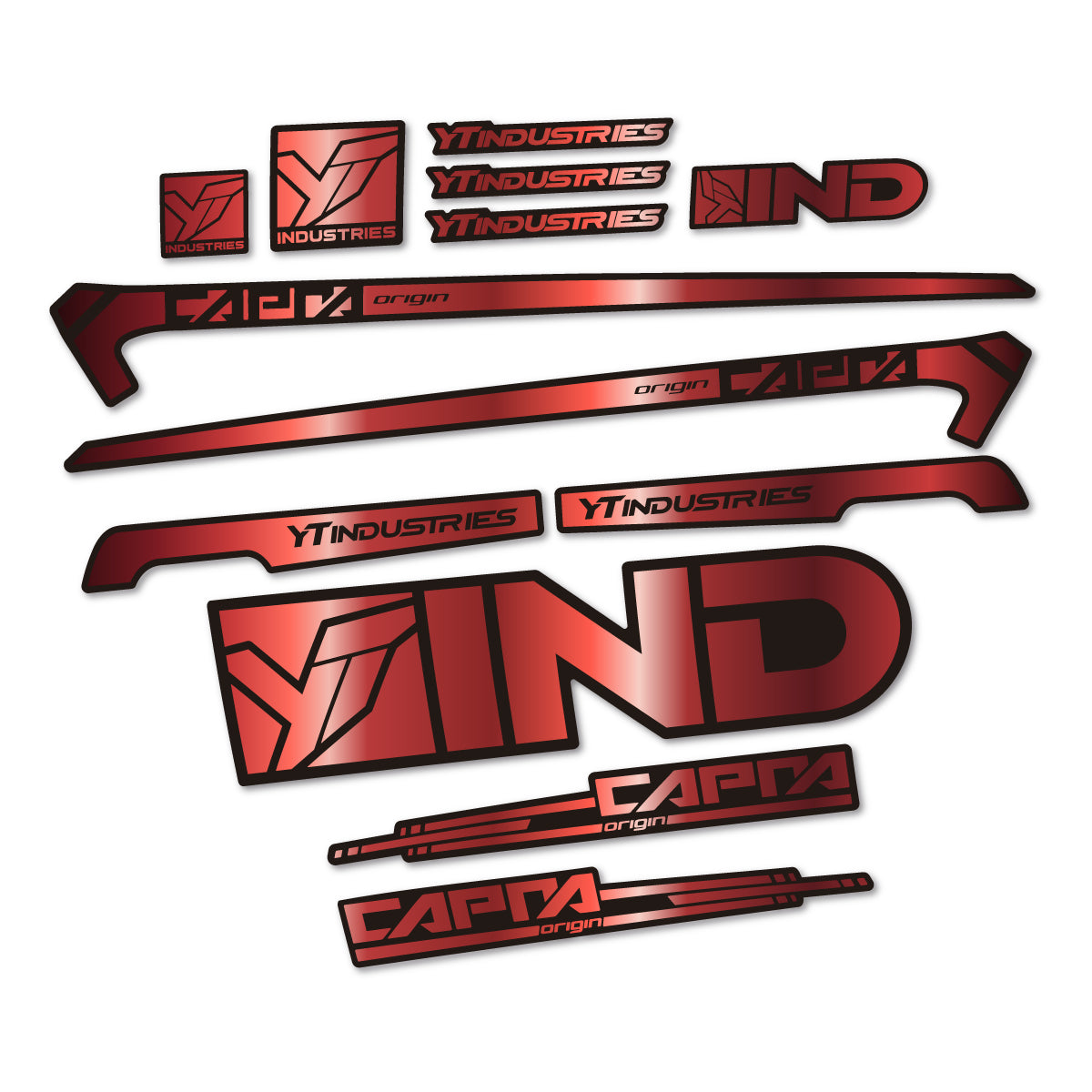 Stickers cadre vélo YT Capra AL 2015 autocollant vinyle
