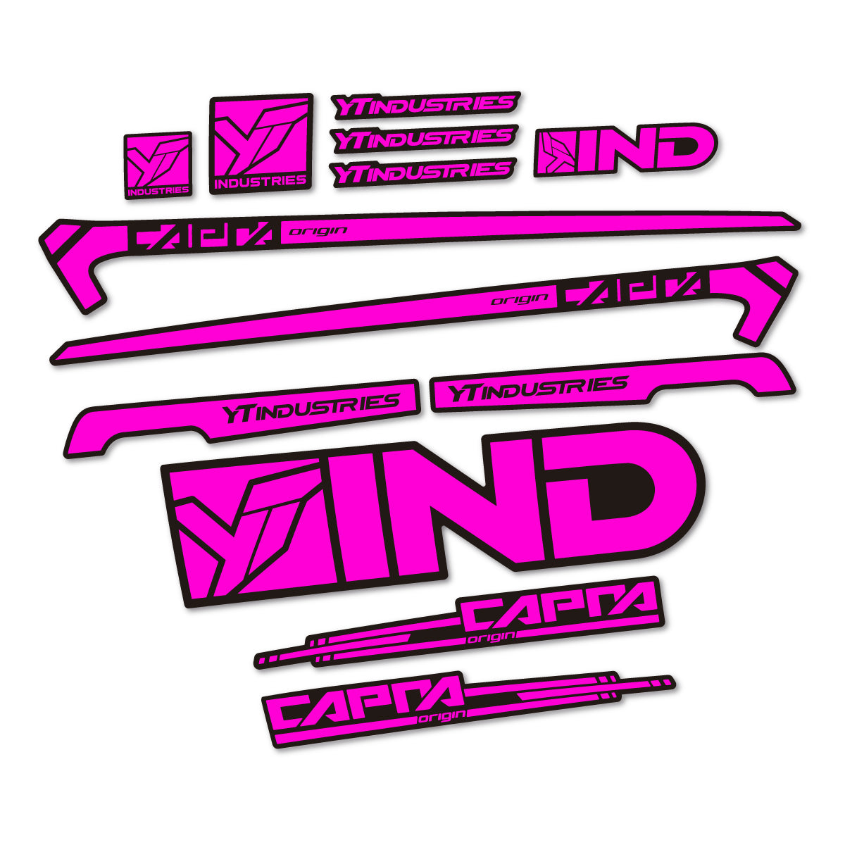 Stickers cadre vélo YT Capra AL 2015 autocollant vinyle