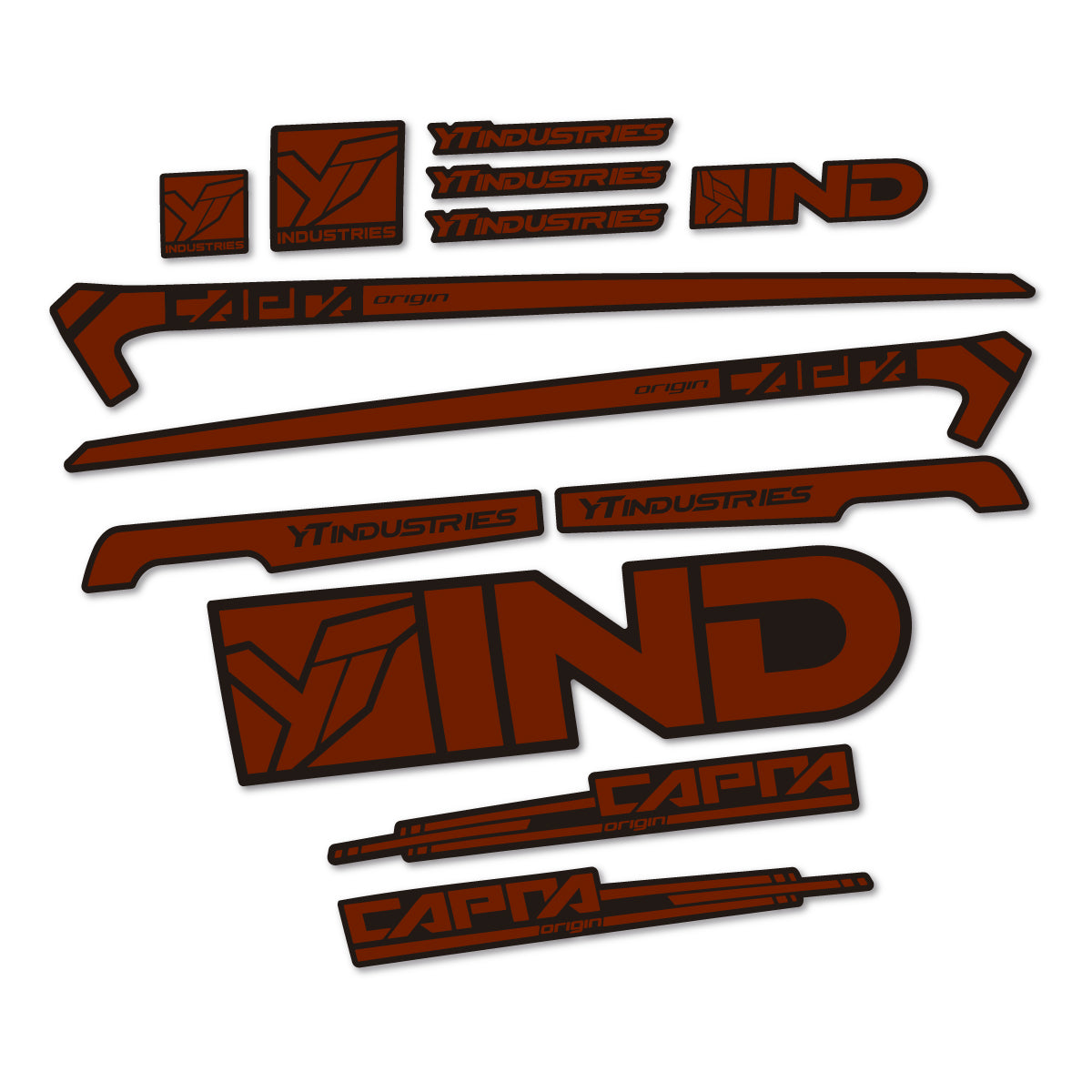 Stickers cadre vélo YT Capra AL 2015 autocollant vinyle