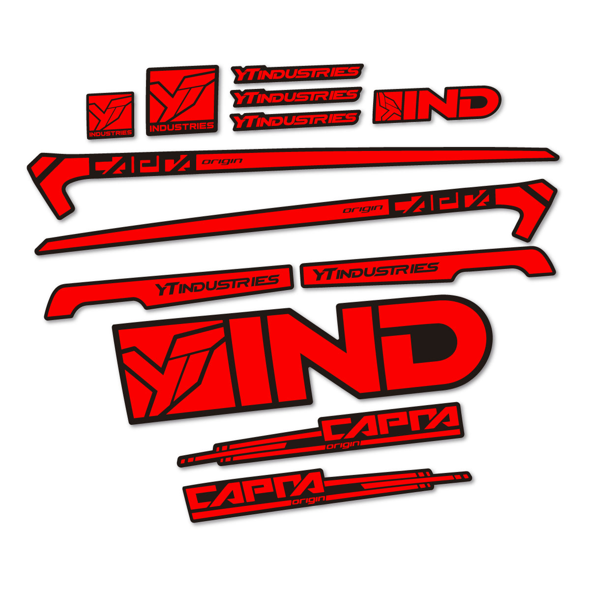 Stickers cadre vélo YT Capra AL 2015 autocollant vinyle