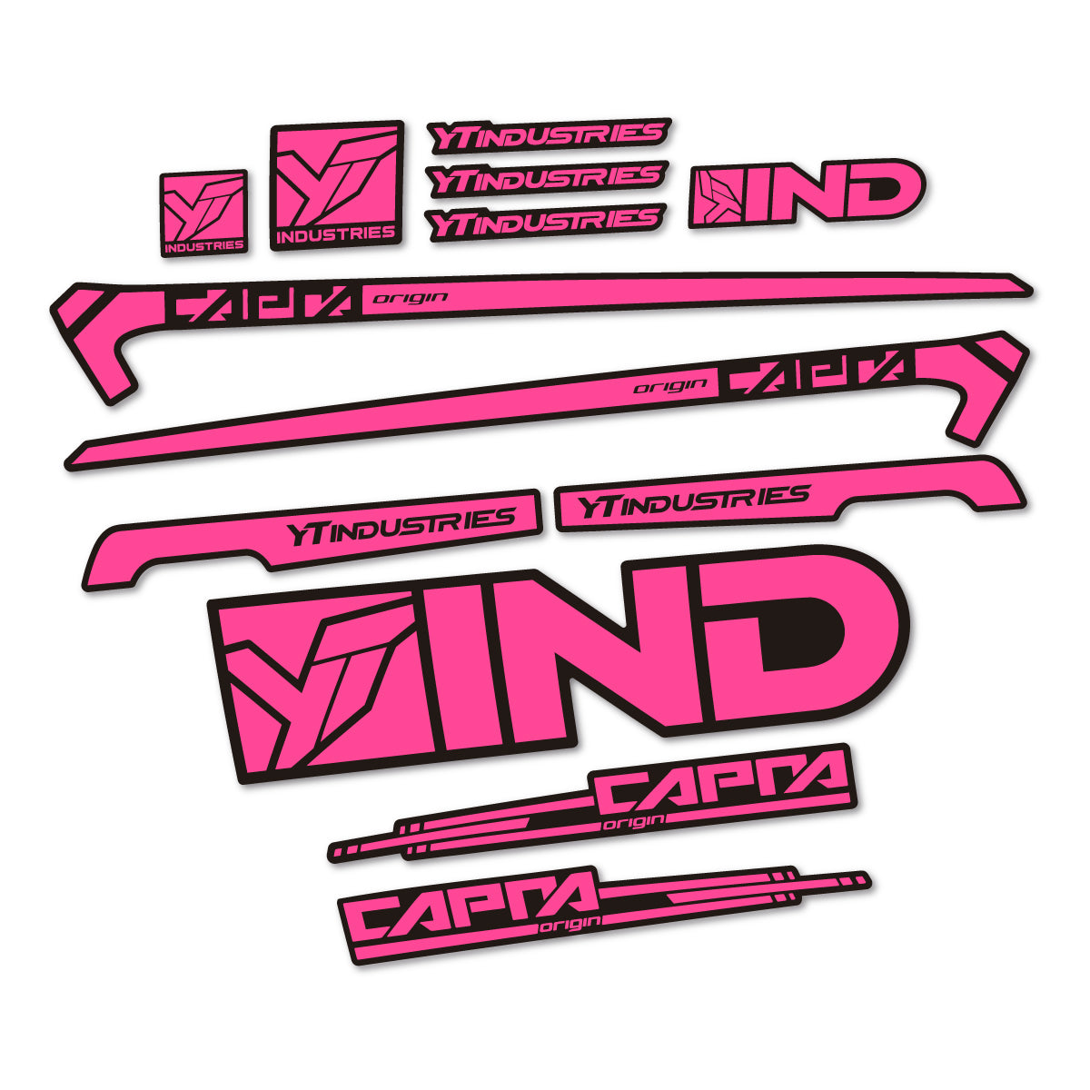 Stickers cadre vélo YT Capra AL 2015 autocollant vinyle