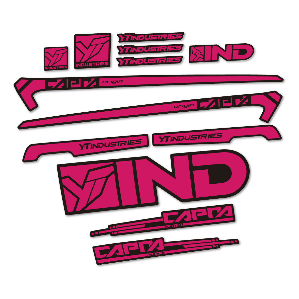 Stickers cadre vélo YT Capra AL 2015 autocollant vinyle
