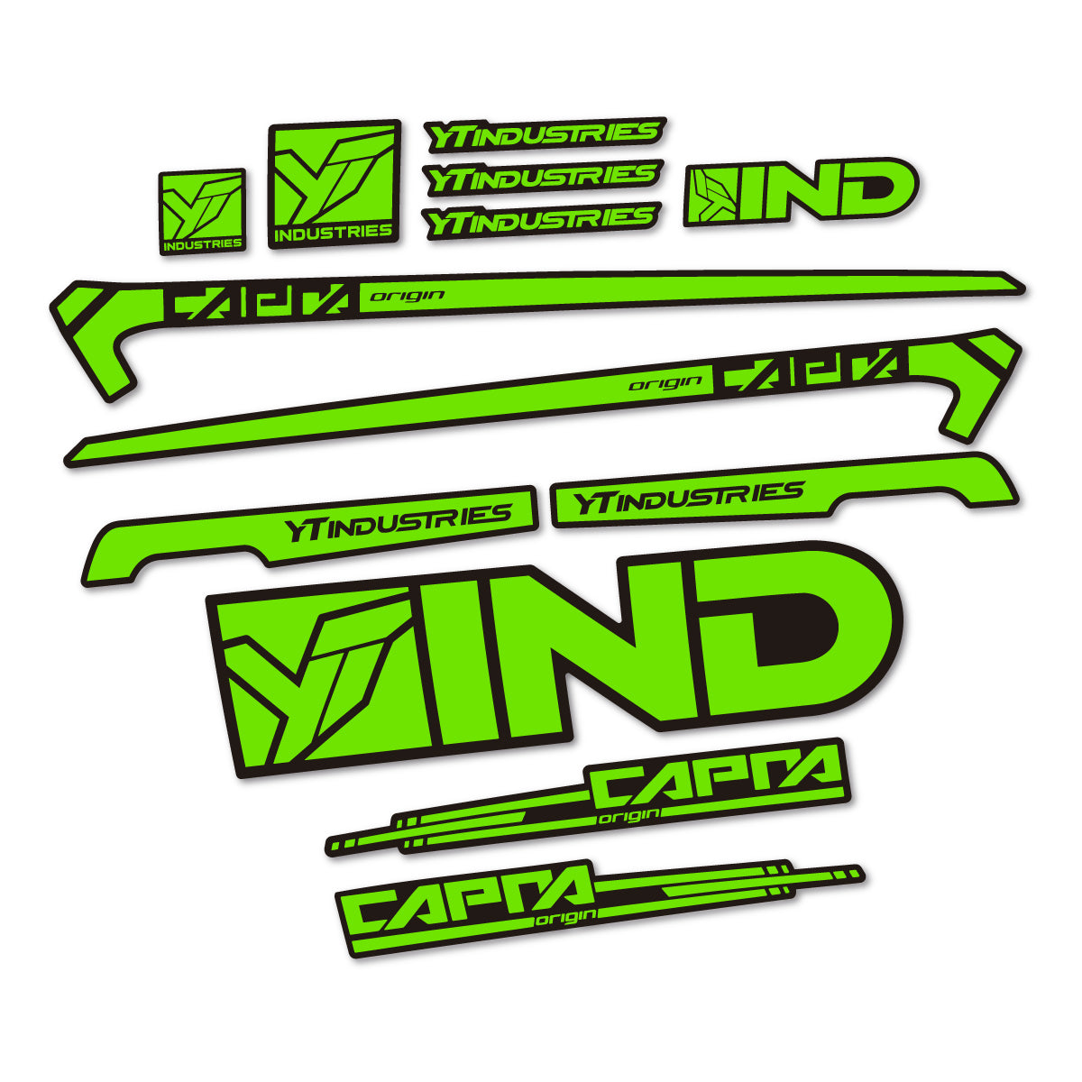 Stickers cadre vélo YT Capra AL 2015 autocollant vinyle