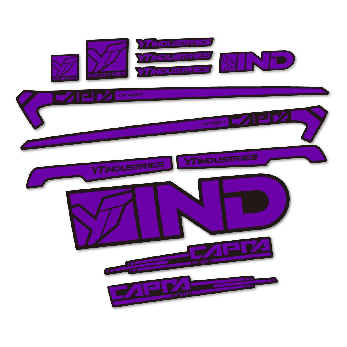 Stickers cadre vélo YT Capra AL 2015 autocollant vinyle