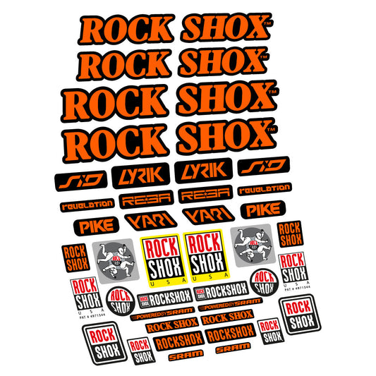 Stickers Rock Shox Retro Vintage compatibles Autocollants fourche VTT 29"