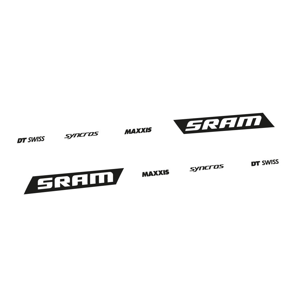 Stickers Scott Spark RC WC Sram DT Swiss Maxxis Syncross compatibles - Autocollants cadre vélo