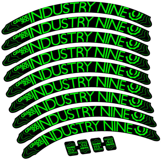 Stickers Industry Nine Grade 300, VTT compatibles Autocollants roues VTT 27.5"