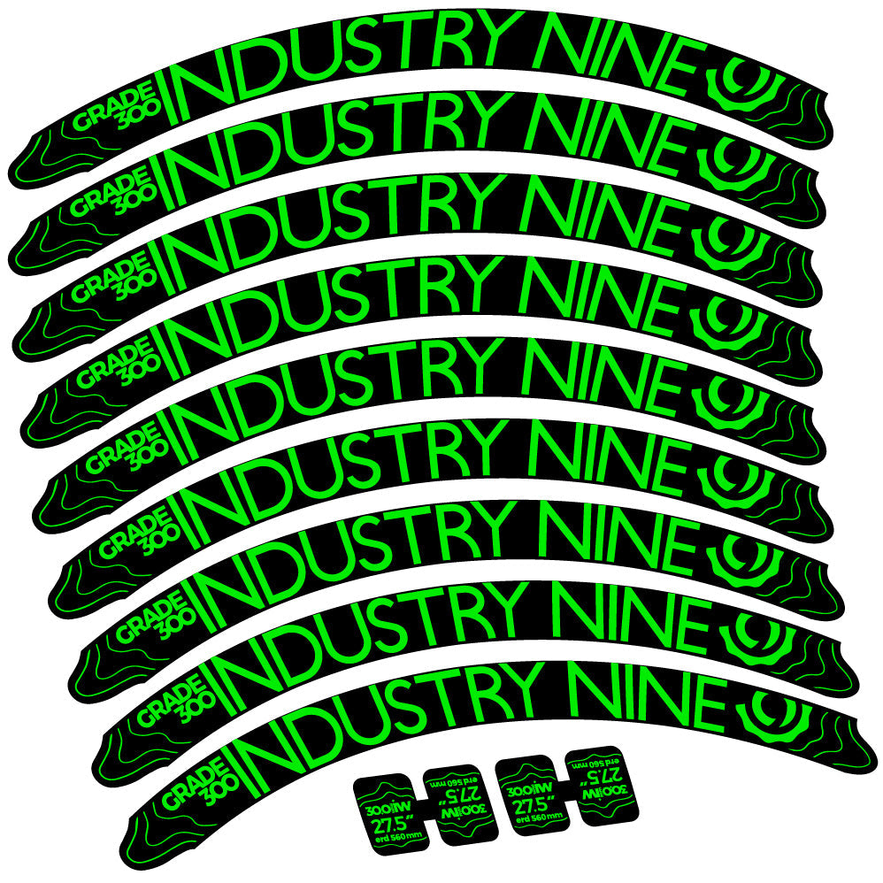 Stickers Industry Nine Grade 300 compatibles - Autocollants roue vélo VTT