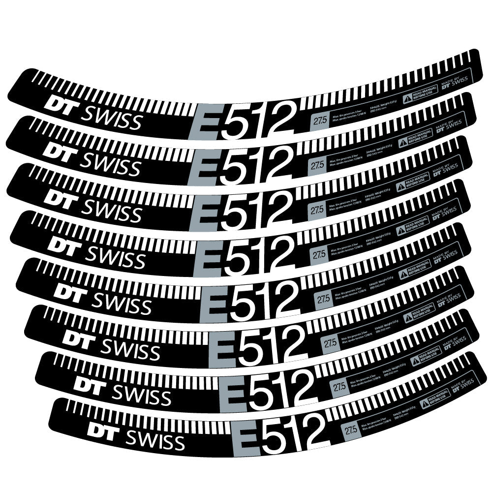Stickers Dt swiss E512 compatibles Autocollants roues VTT 27.5"