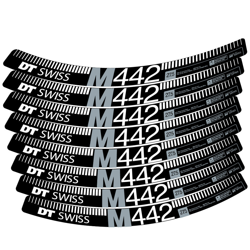 Stickers DT Swiss M442 compatibles - Autocollants roue vélo VTT