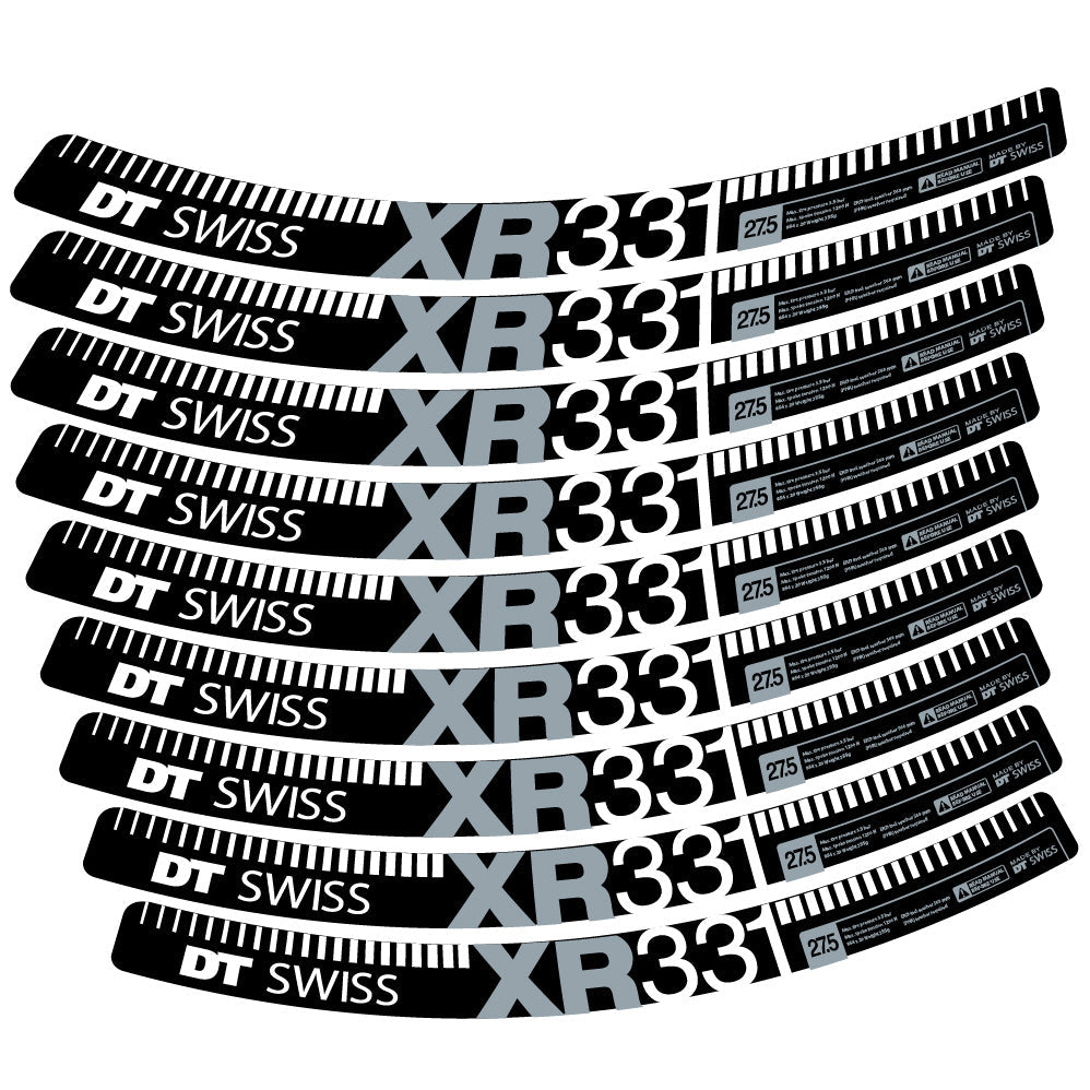 Stickers DT Swiss XR331 compatibles - Autocollants roue vélo VTT