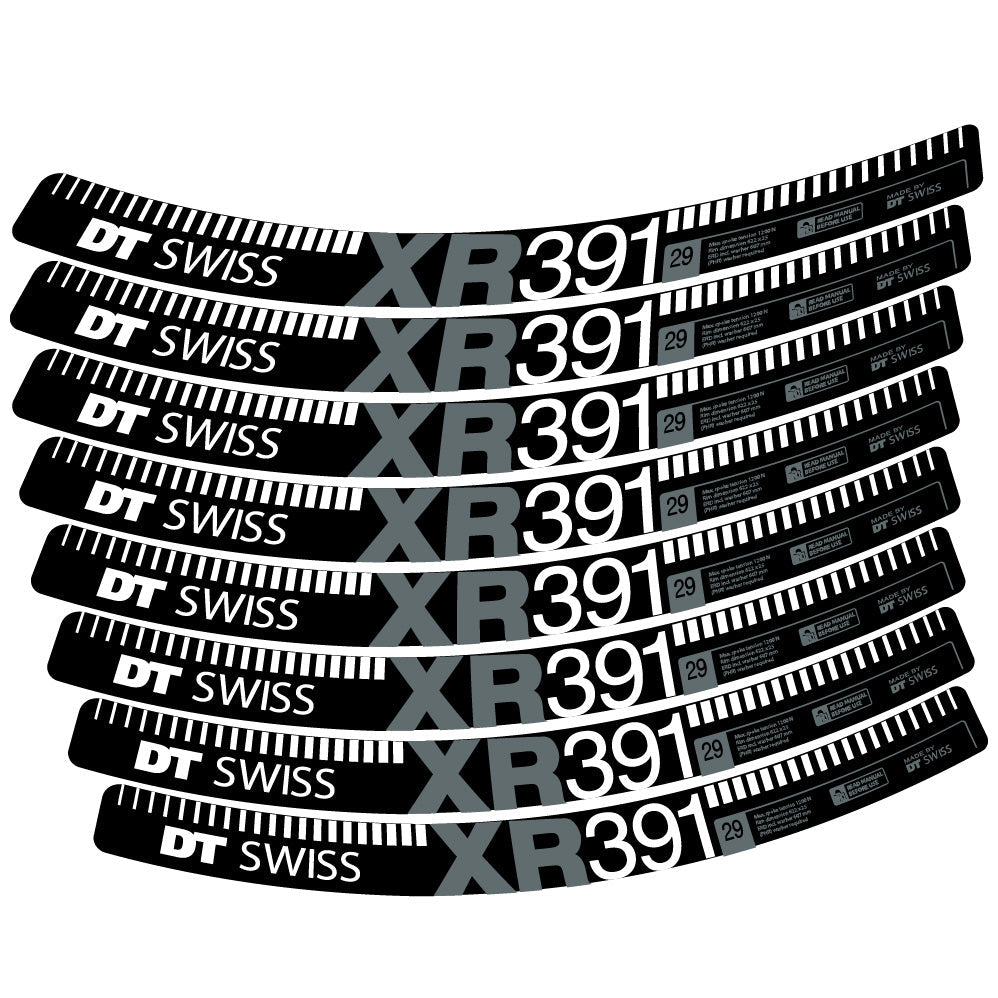 Stickers DT Swiss XR391 compatibles - Autocollants roue vélo VTT