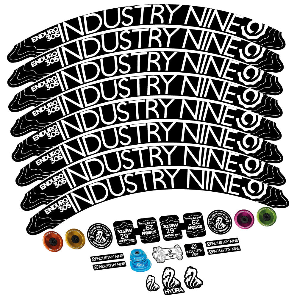Stickers Industry Nine Enduro 305 V2 compatibles - Autocollants roue vélo VTT