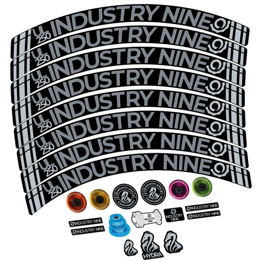 Stickers Industry Nine Ultralite Carbon compatibles - Autocollants roue vélo VTT