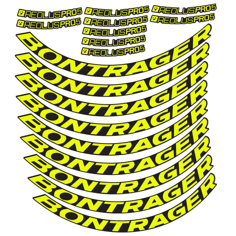Stickers Bontrager Aeolus Pro 5 Disc compatibles - Autocollants roue vélo route