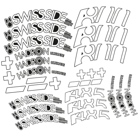 Stickers SwissSide Hadron Ultimate 800/485, Route 80+48.5mm Autocollants roues Route