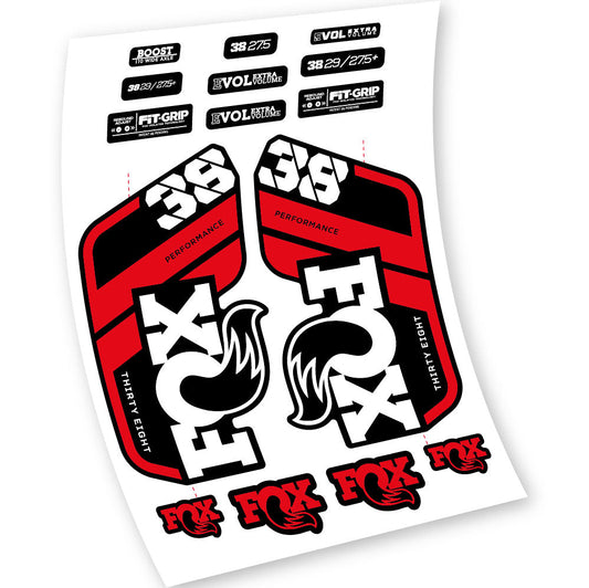 Stickers Fox 38 Float Grip Performance 2021 compatibles Autocollants fourche VTT 29"