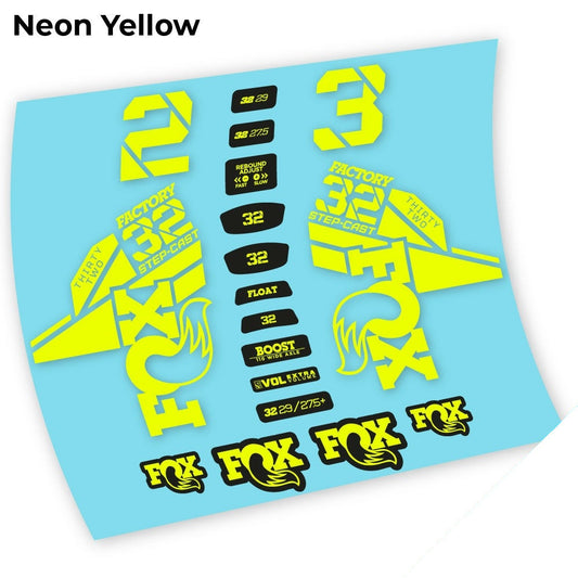 Stickers Fox 32 Kashima 2021 compatibles - Autocollants fourche VTT