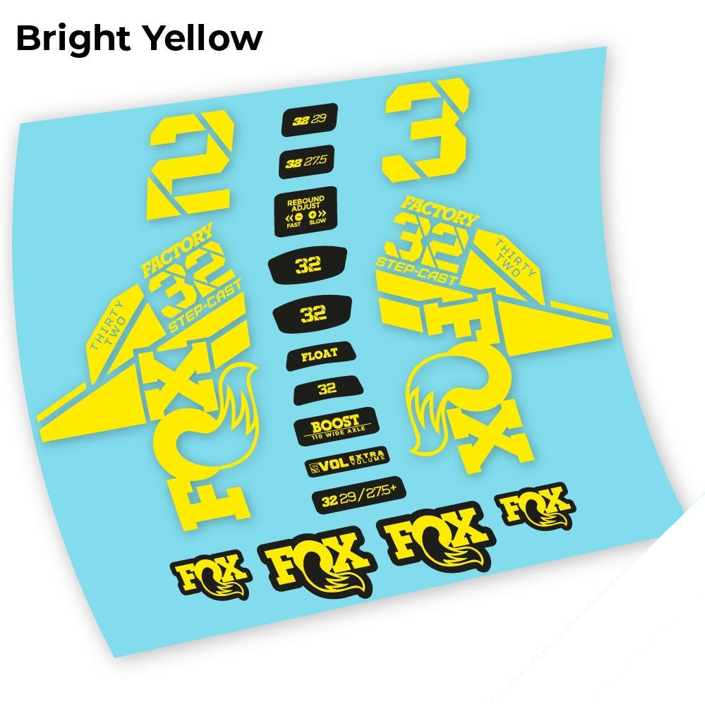 Stickers Fox 32 Kashima 2021 compatibles Autocollants fourche 29"