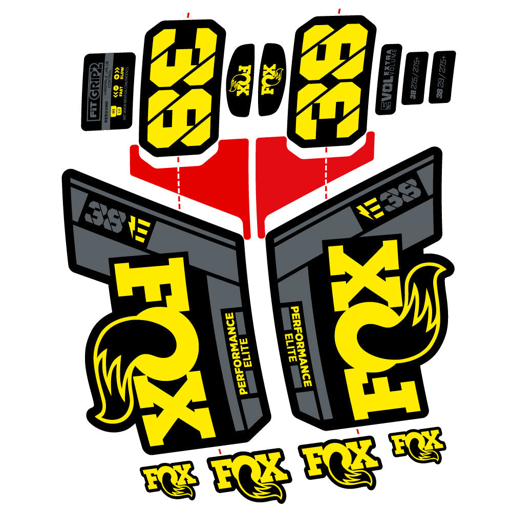 Stickers Custom Autocollant for Fox 38 Performance Elite E (2021 2024) 29” Vinyl Sticker Autocollants fourche VTT