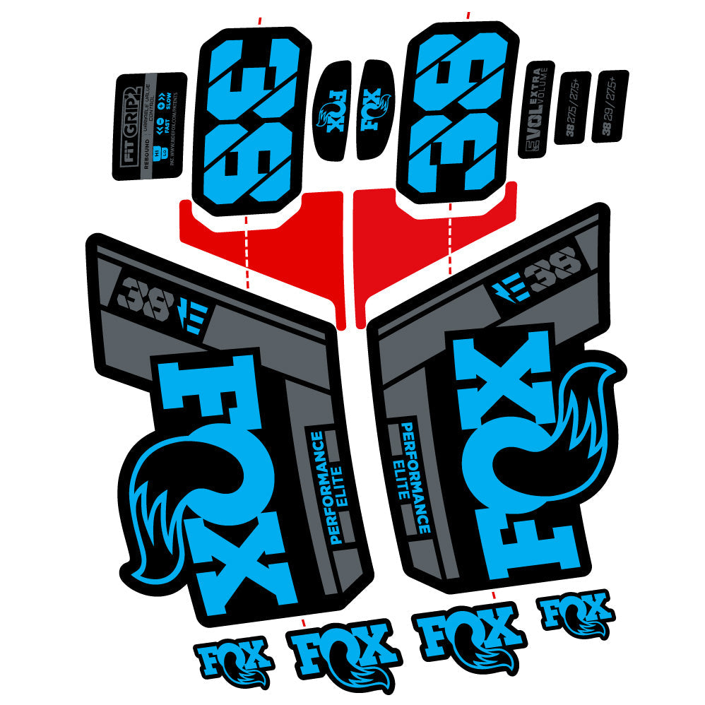 Stickers Custom Autocollant for Fox 38 Performance Elite E (2021 2024) 29” Vinyl Sticker Autocollants fourche VTT