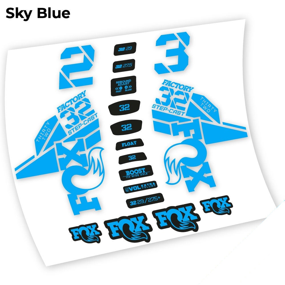Stickers Fox 32 Kashima 2021 compatibles Autocollants fourche 29"