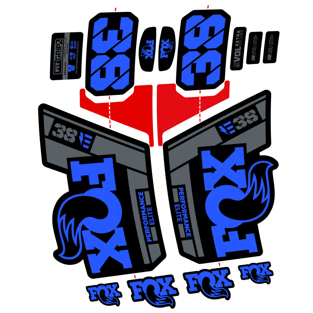 Stickers Custom Autocollant for Fox 38 Performance Elite E (2021 2024) 29” Vinyl Sticker Autocollants fourche VTT