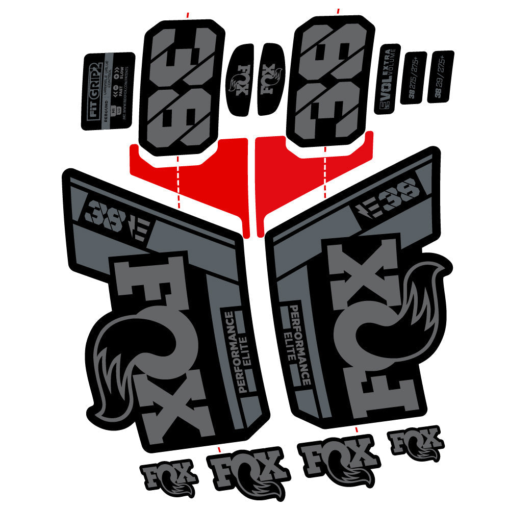 Stickers Custom Autocollant for Fox 38 Performance Elite E (2021 2024) 29” Vinyl Sticker Autocollants fourche VTT