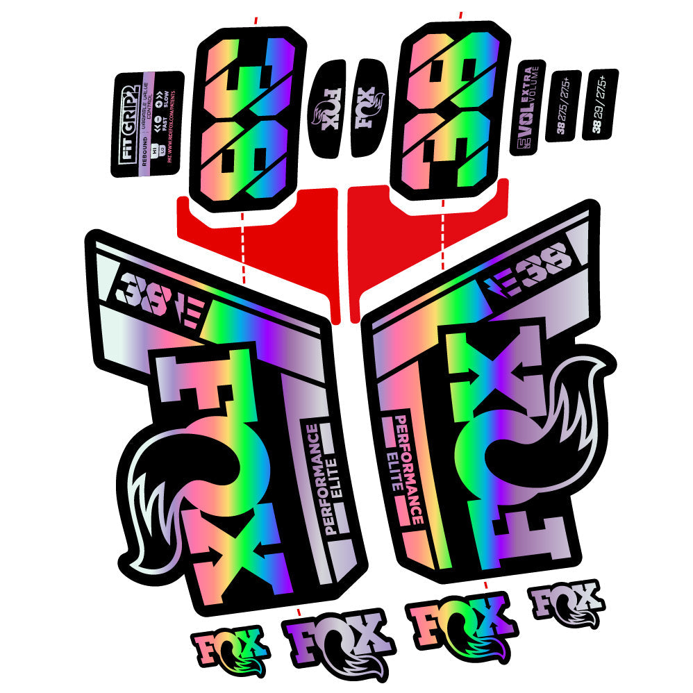 Stickers Custom Autocollant for Fox 38 Performance Elite E (2021 2024) 29” Vinyl Sticker Autocollants fourche VTT
