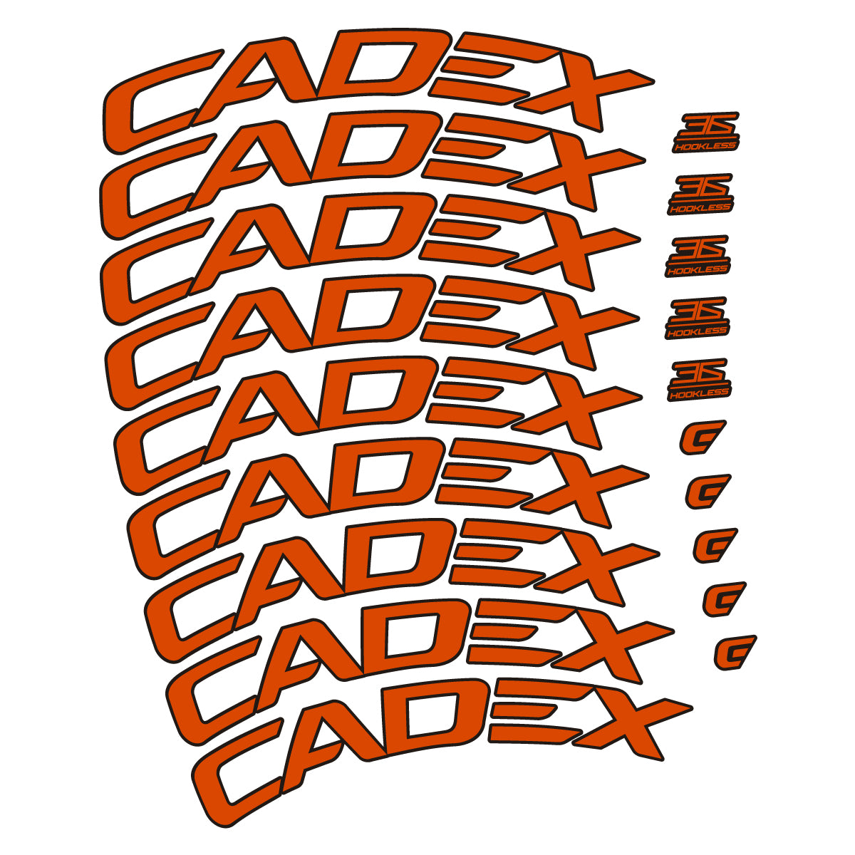 Stickers CADEX 36 Disc 2021-2026 pour jantes route 36 mm – autocollants vinyle - Argile