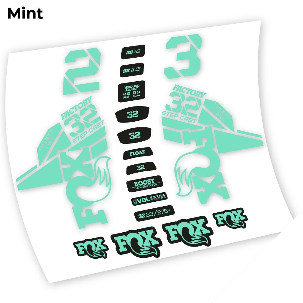 Stickers Fox 32 Kashima 2021 compatibles - Autocollants fourche VTT