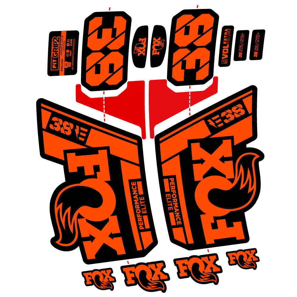 Stickers Custom Autocollant for Fox 38 Performance Elite E (2021 2024) 29” Vinyl Sticker Autocollants fourche VTT