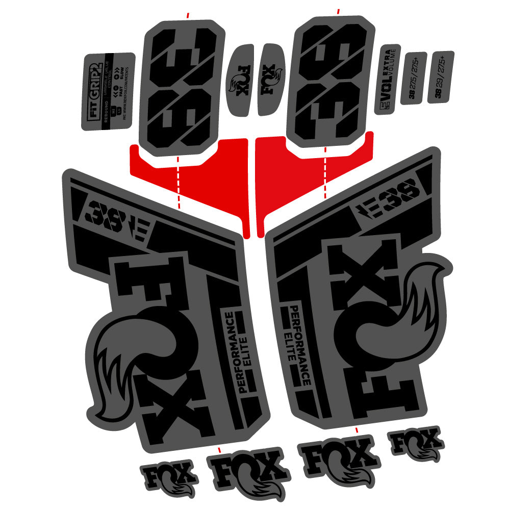 Stickers Custom Autocollant for Fox 38 Performance Elite E (2021 2024) 29” Vinyl Sticker Autocollants fourche VTT
