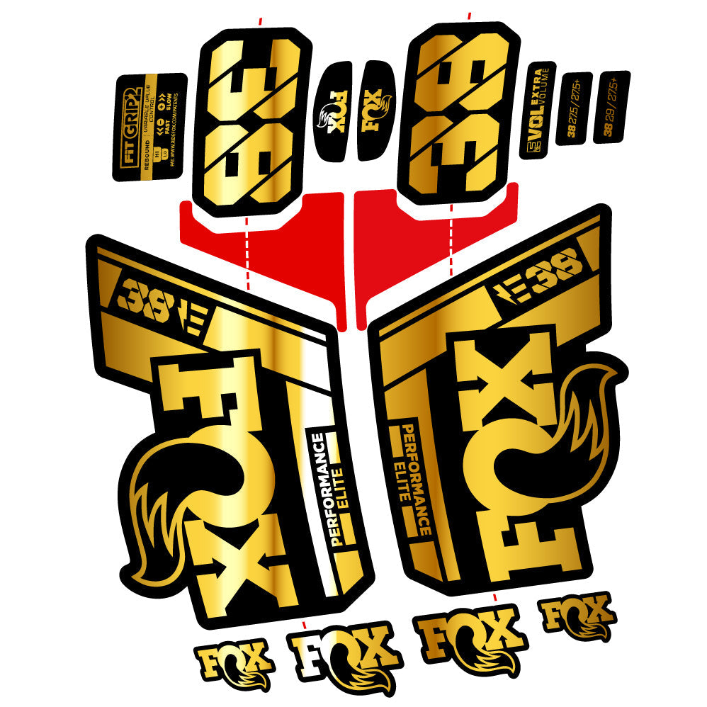 Stickers Custom Autocollant for Fox 38 Performance Elite E (2021 2024) 29” Vinyl Sticker Autocollants fourche VTT