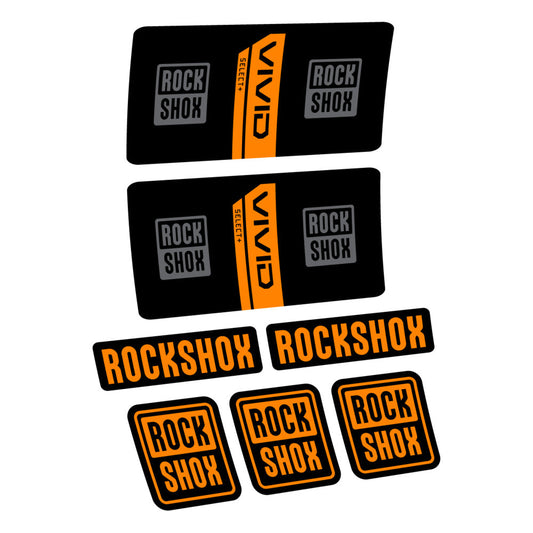 Stickers RockShox Vivid Coil Select 2027 v2 compatibles - Autocollants amortisseur VTT