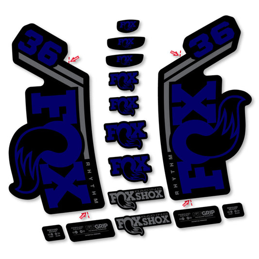 Stickers Fox 36 Rhythm 2027 compatibles - Autocollants fourche VTT