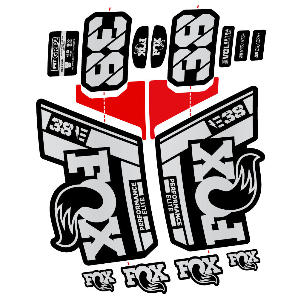 Stickers Custom Autocollant for Fox 38 Performance Elite E (2021 2024) 29” Vinyl Sticker Autocollants fourche VTT