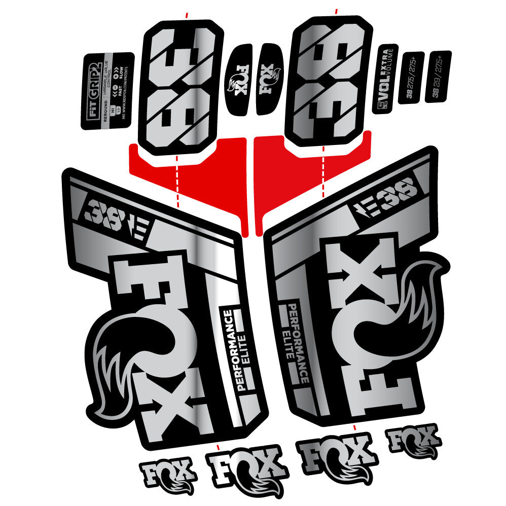 Stickers Custom Autocollant for Fox 38 Performance Elite E (2021 2024) 29” Vinyl Sticker Autocollants fourche VTT