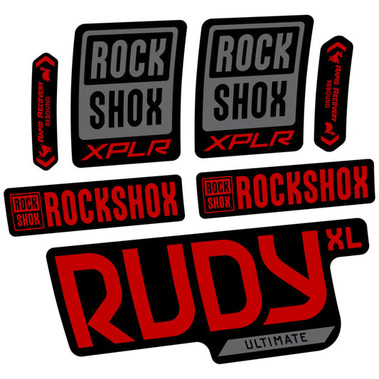 Stickers RockShox Rudy XL Ultimate 2026 compatibles - Autocollants fourche VTT