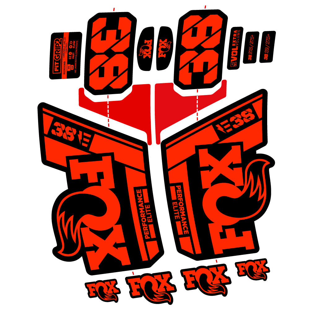Stickers Custom Autocollant for Fox 38 Performance Elite E (2021 2024) 29” Vinyl Sticker Autocollants fourche VTT